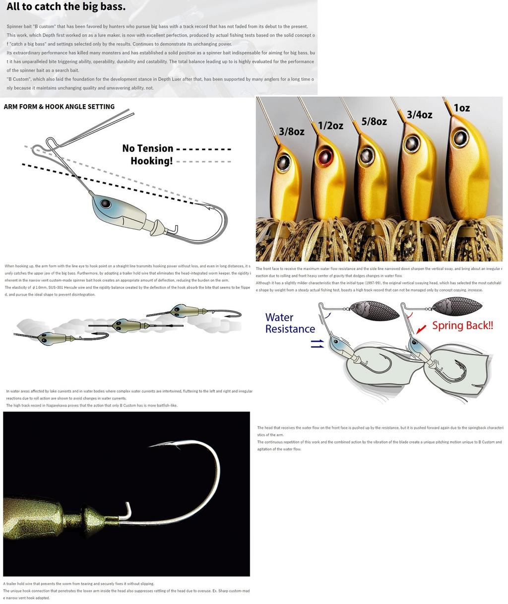 Deps B Custom Spinnerbait DW 3/8 oz Wild Scale (8681) - Image 3