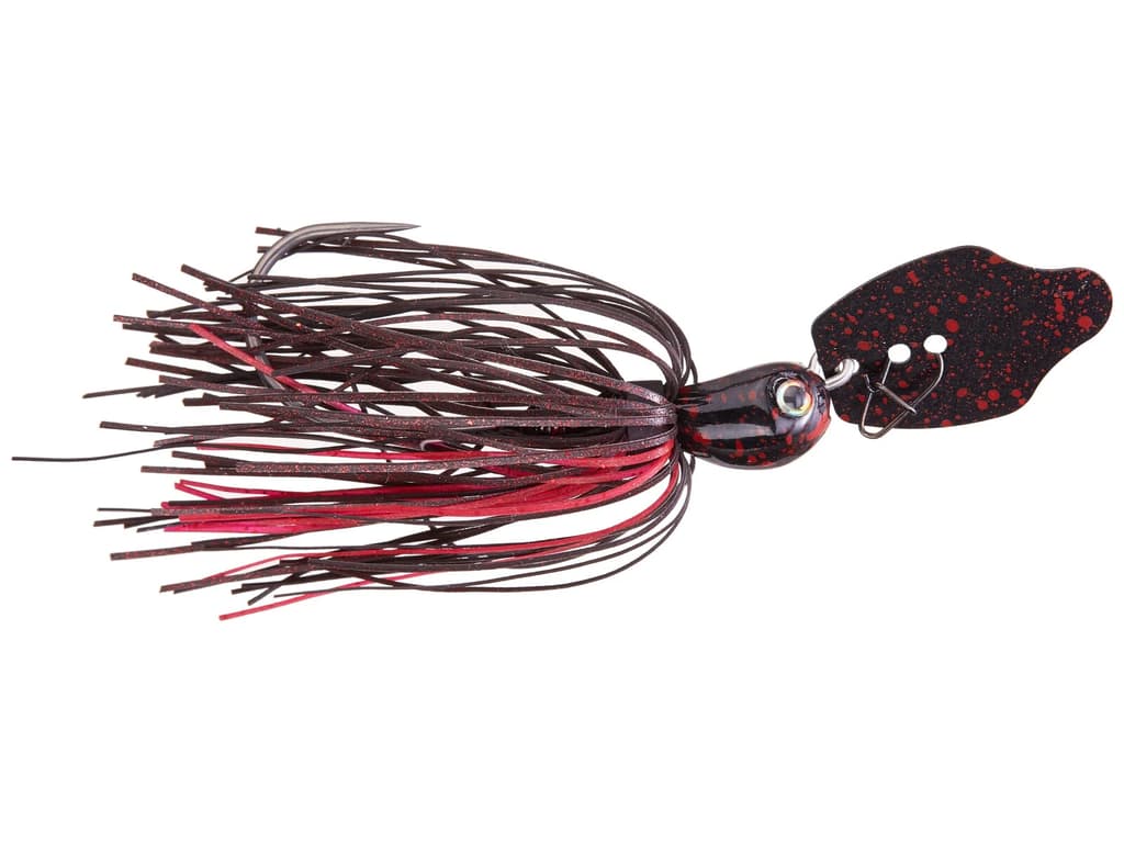(12) Strike King 3/4 Oz Thunder Cricket Bladed Vibrating Jigs Black Widow New - Image 2