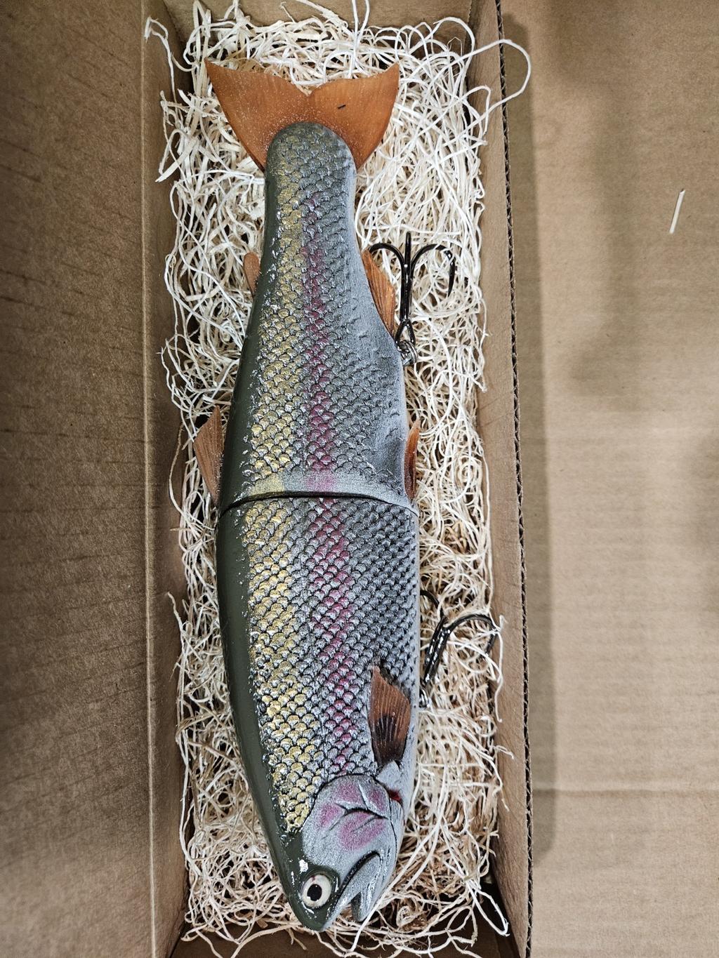 Hinkle Trout Swimbait Painted by Andrew Hinkle Rare Fishing Lure 11 Inch New - Image 2