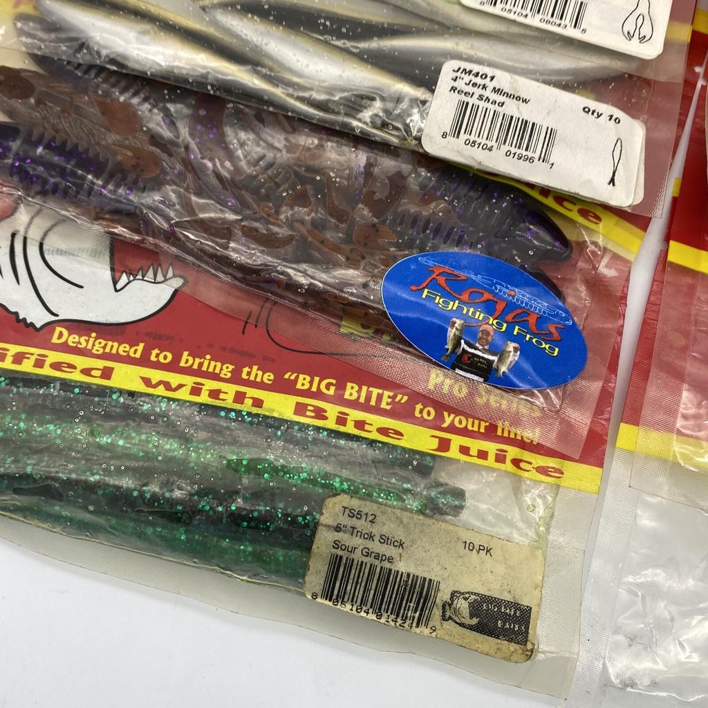 Big Bite Baits Bass Plastics Creature Bait Senko Chunk Worm Grubs (30 Bag Lot!) - Image 5