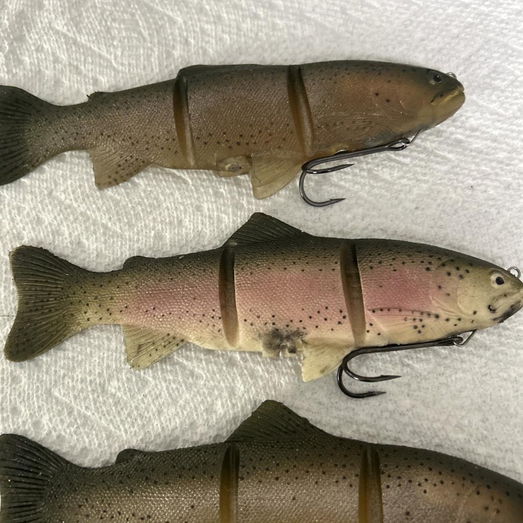 Original Rare Castaic Baits Platinum Series 8” Soft Jointed Trout Swimbait SS - Image 7