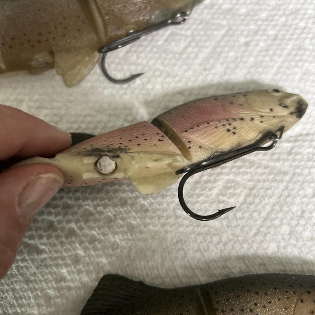 Original Rare Castaic Baits Platinum Series 8” Soft Jointed Trout Swimbait SS - Image 10