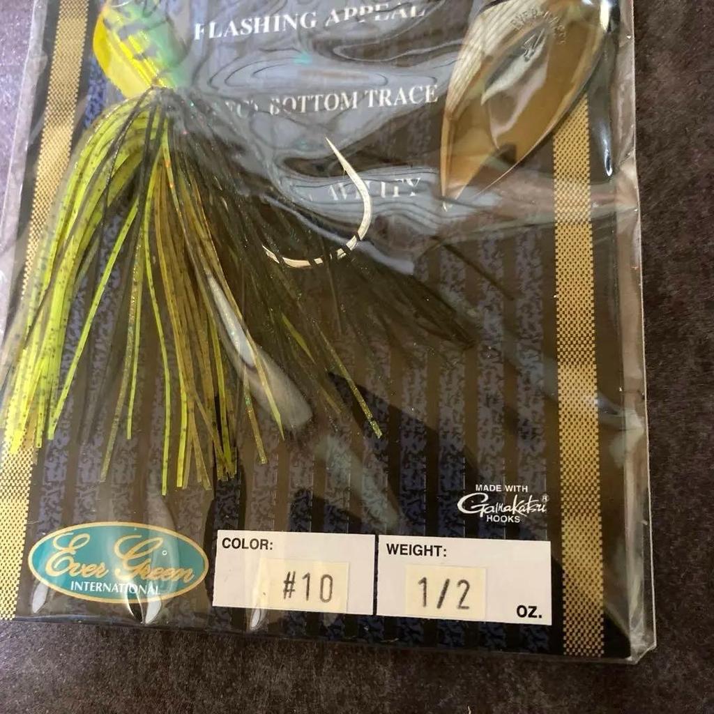 Evergreen SR Flash Spinnerbait #10 1/2 oz Flashting Bottom Trace New - Image 3