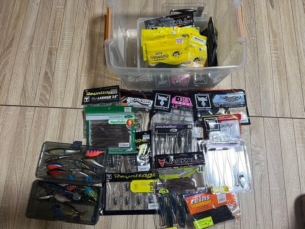 Bass Fishing Retirement Set, Includes Jerkbaits & Unused Soft Plastics - Image 1