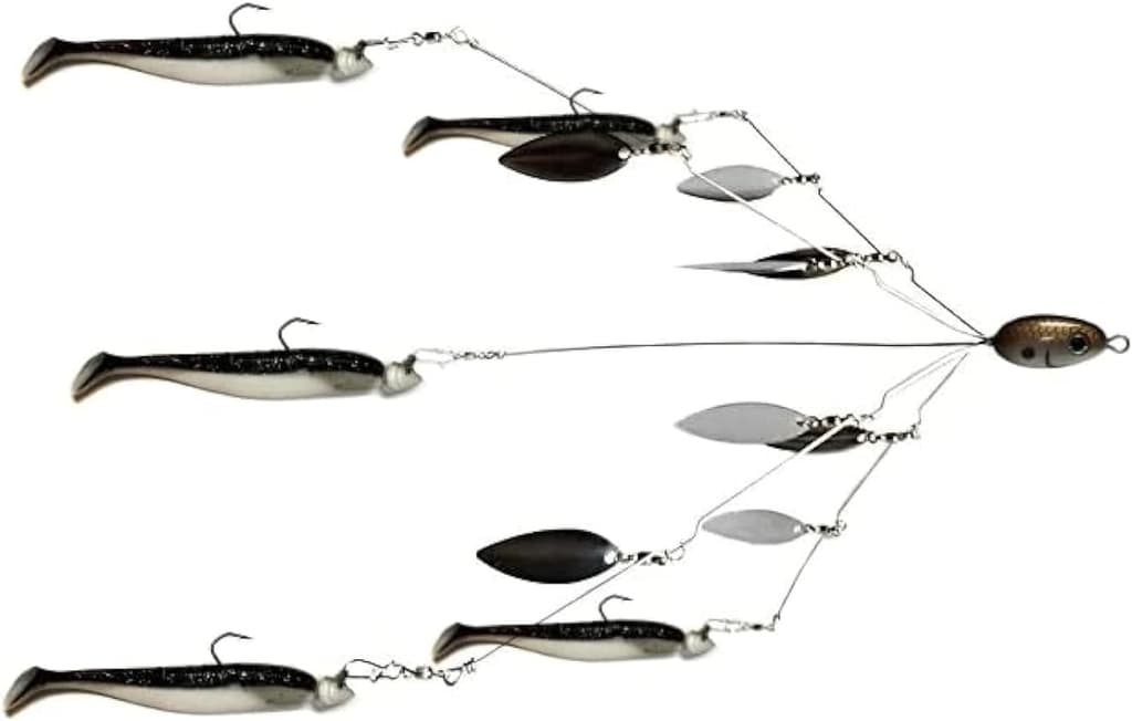 High-Quality Umbrella Rig - 20cm Bass Lure with 5 Baits & Jig Heads Included! - Image 3