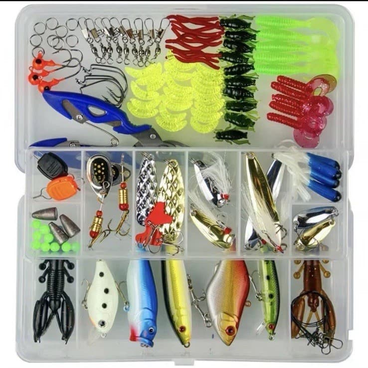 120pcs /set Mixed Fishing Lure Tackle Kit Crank Bait Accessories Lure Box Set - Image 4