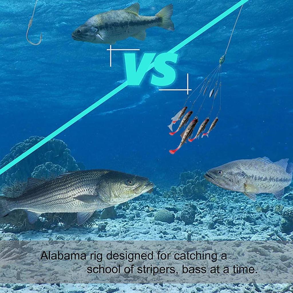 Alabama Rig Kit 5 Arms Alabama Umbrella Rig Bass Fishing Kit a Rig Fishing Lu... - Image 6