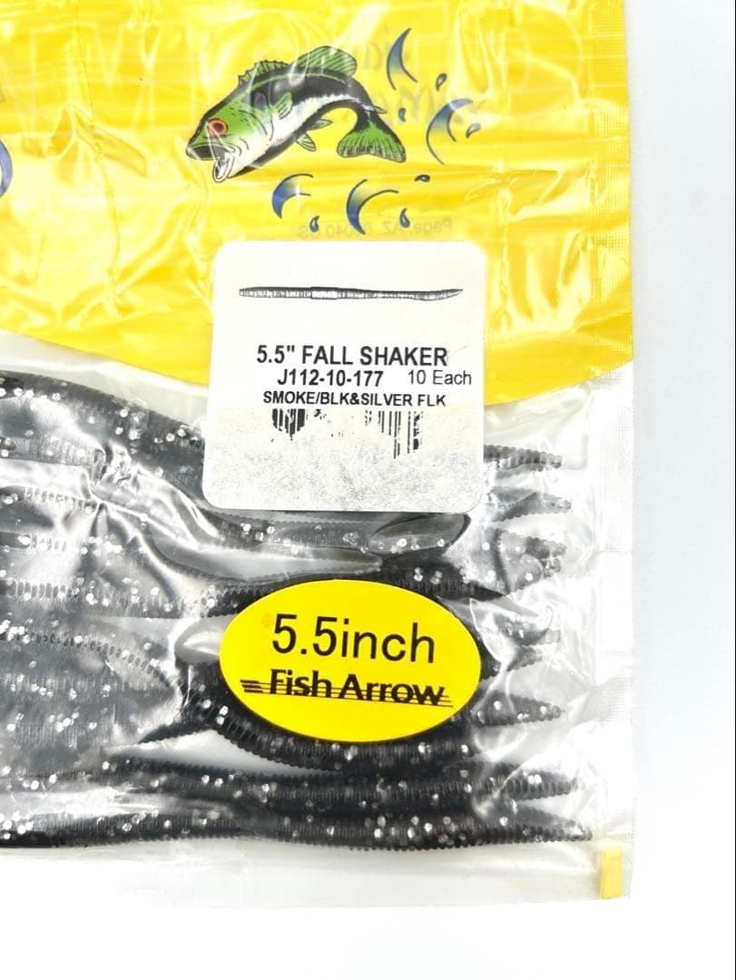 Fish Arrow Gary Yamamoto Fall Shaker 5.5” Soft Plastic Worm Bass Lure 3 Pack - Image 3