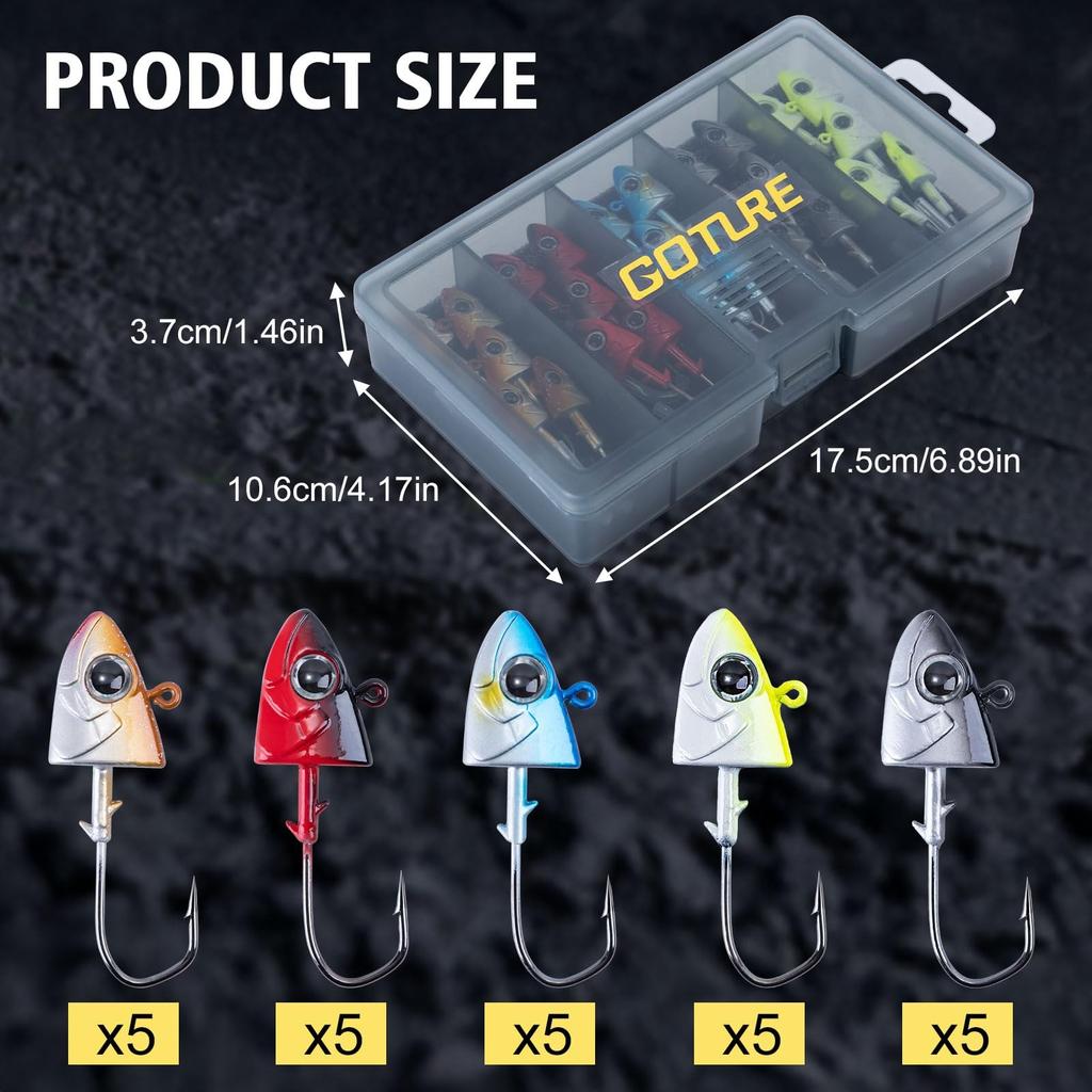 Swimbait Jig Heads, Colored Lead Jig Head Hooks for Freshwater Saltwater, Pai... - Image 7