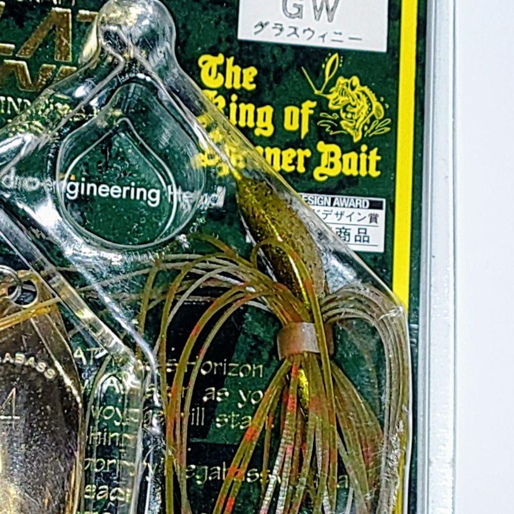 Megabass V-FLAT Mini Spinnerbait GW Glass Wenny & V-4 Buzzbait 5/16oz MIB - Image 5