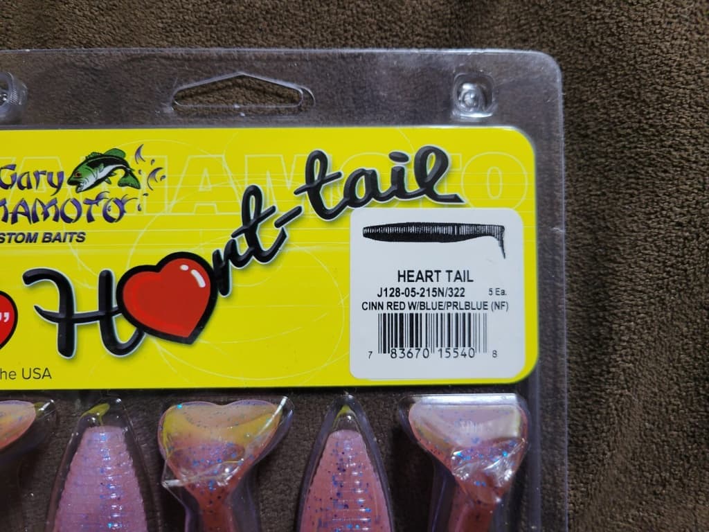 Gary YAMAMOTOHEART TAIL Gary Yamamoto Heart Tail J128-05-215N/322 CINN RED - Image 2