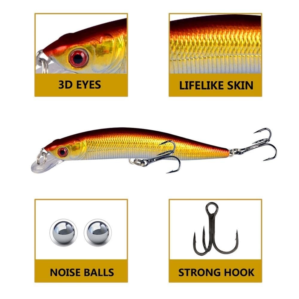 10 Color Lure Plastic Hard Bait Biomimetic False Bait Accessories; Lure O2W0 - Image 8