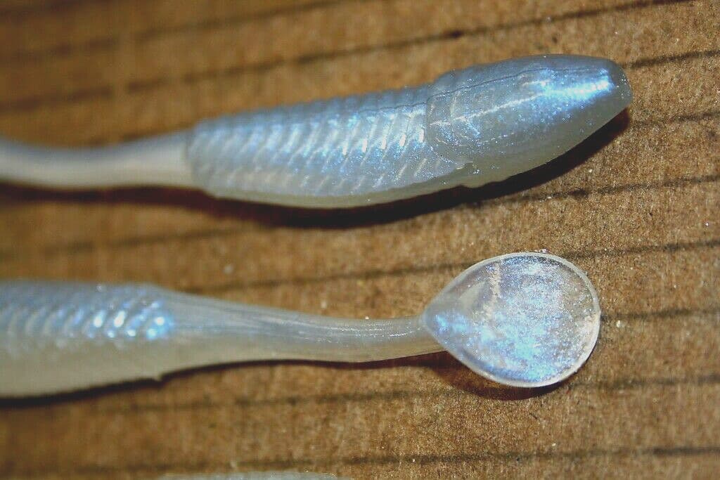 3.5" Swim Minnow Alewife Paddle Tail Swimbait Trailer for A Rig 50 pk bulk bag - Image 4