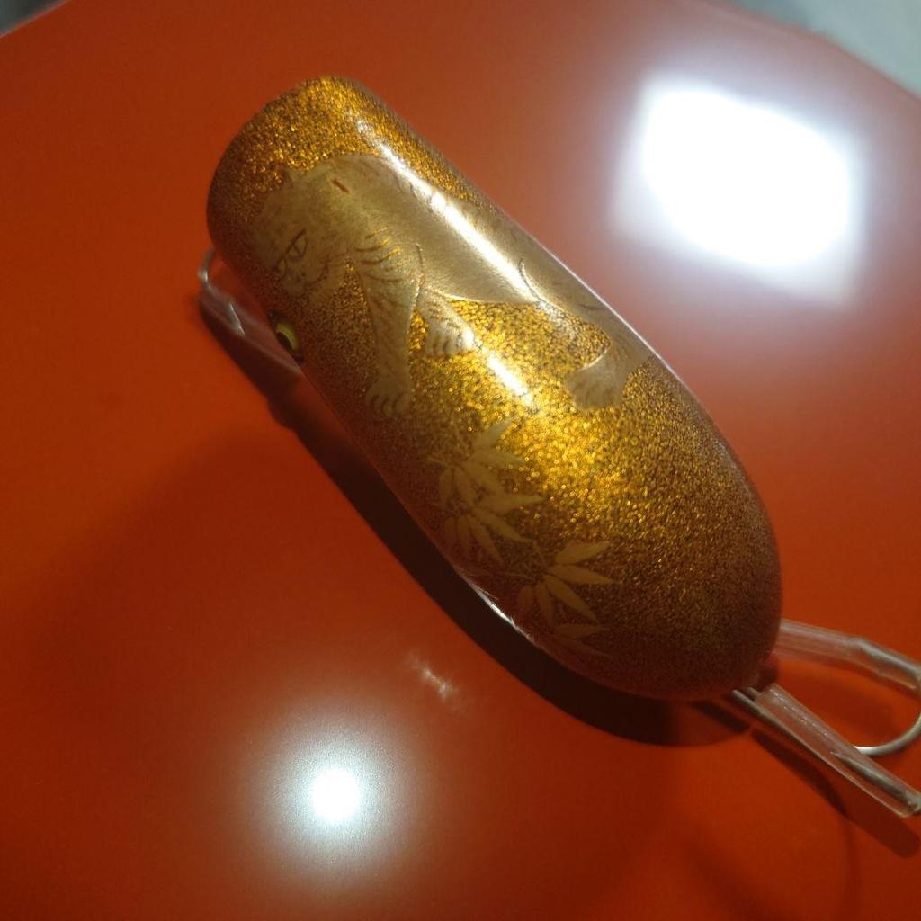 DOWLUCK Kaga Lacquer Handmade Lure Gold Bamboo Forest Tiger Old-style - Image 1