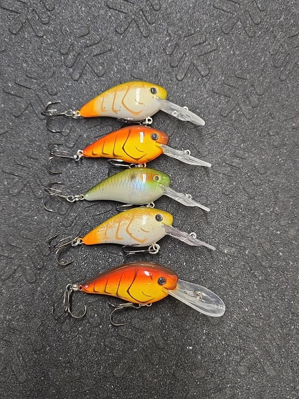 (5) Strike King Gravel Dawg 8 Rattle Crankbait Fishing Lures Lot Of 5 - Image 1