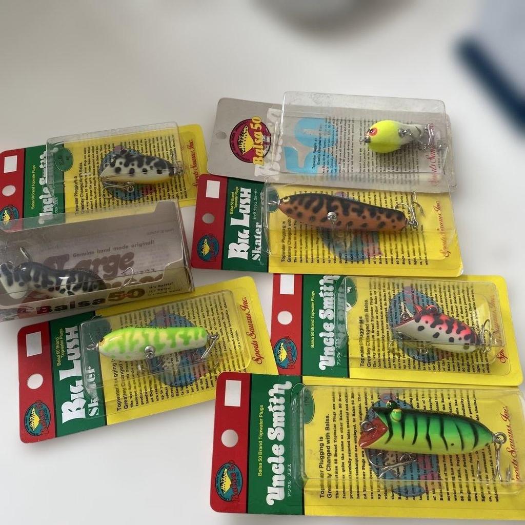 Old Balsa 50 Topwater Lures Set of 7, Un - Image 1