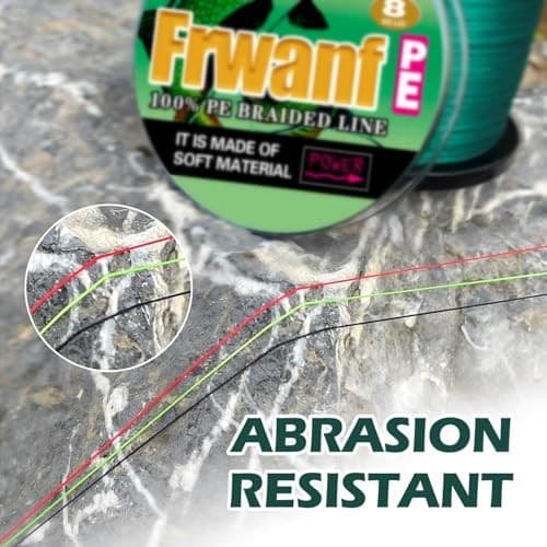 NEW Frwanf Fishing Line 8-Strand Braided PE Line 1000m Size 5 White for - Image 4