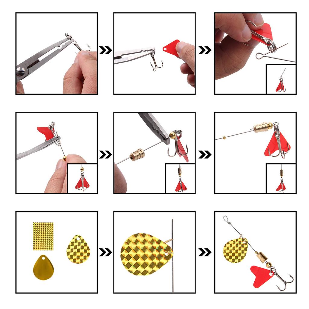 Fishing Spinner Bait Making Kit, 261pcs DIY Fishing Lure Making Kit Buzzbait ... - Image 4