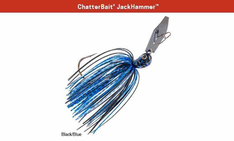 Z-Man ChatterBait JackHammer 3/4 oz - Black Blue - Jack Hammer Chatter Bait - Image 1