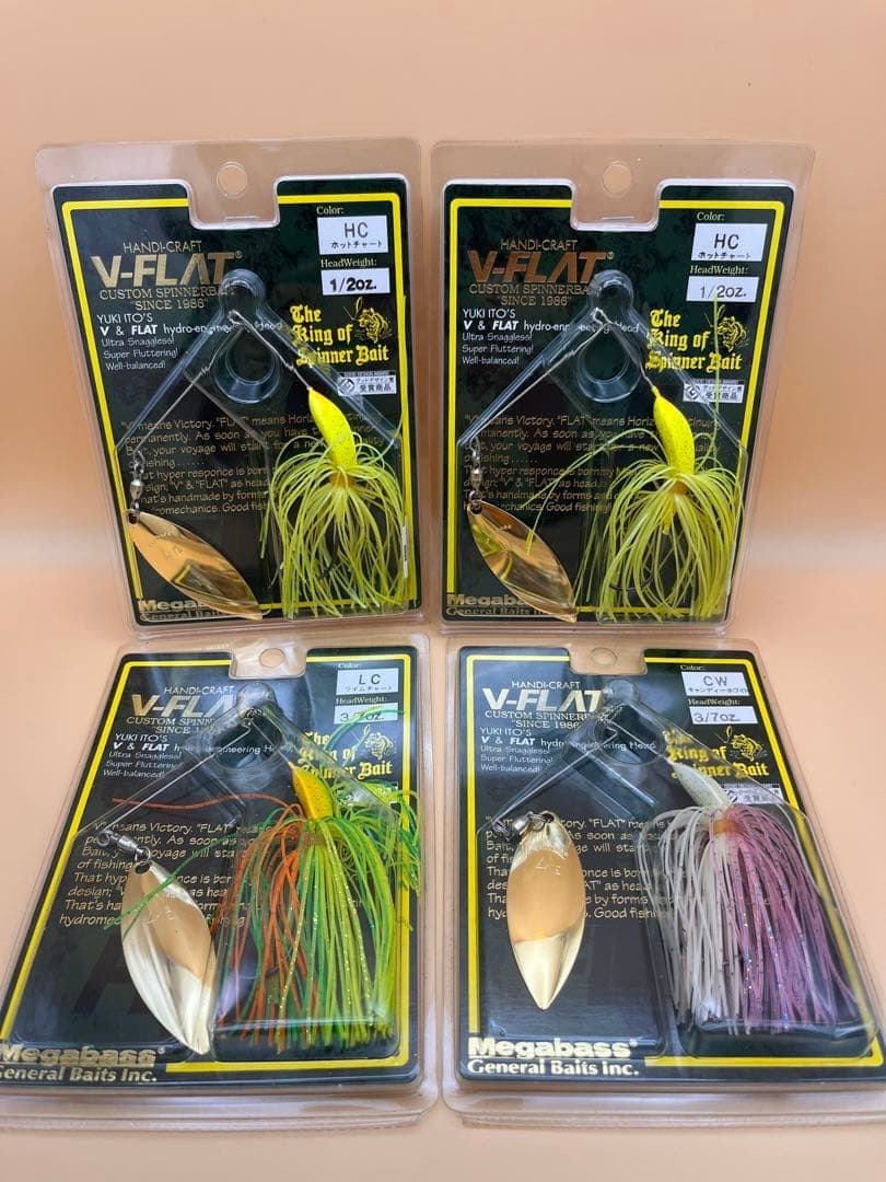 Fishing Old Lure 16-9 V-FLAT Spinnerbait Set of 4 1999-2004 Limited Japan - Image 17
