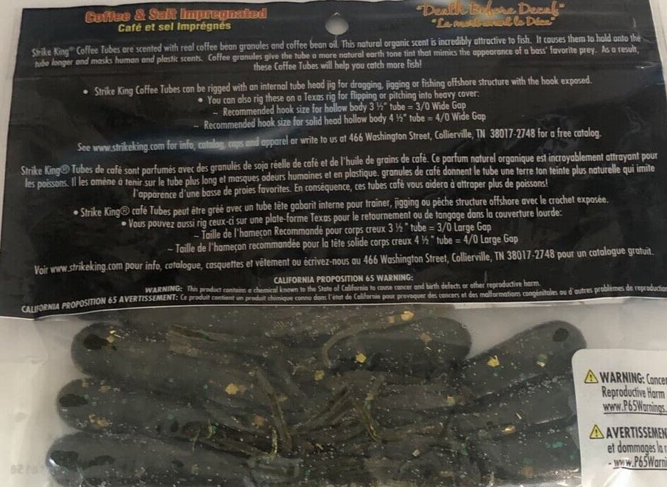 Strike King CT2.75-834 Coffee Flip N Tube FAT TUBEBait 2.75"-1ea 9pk-NEW-SHIP24H - Image 9