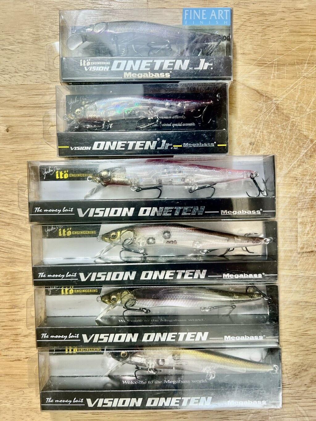 Megabass (Lot Of 6) Ito Vision Oneten Suspending Jerkbaits, Free Shipping! NWT! - Image 8