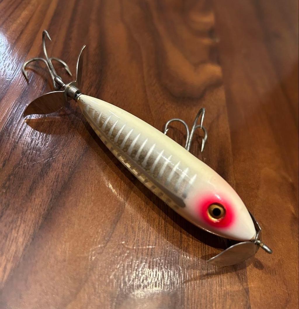 HEDDON Wounded Spook XRW Vintage Lure Topwater Frog Pattern - Image 2