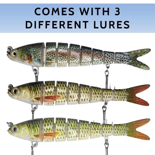 DMSE Fishing Lures for Bass Trout Crappie, Lifelike Swimbait 3 Piece,5.3",0.9oz - Image 2