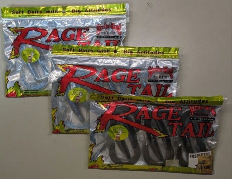 Strike King RAGE TAIL ELLIMINATOR 3 pack - Image 1