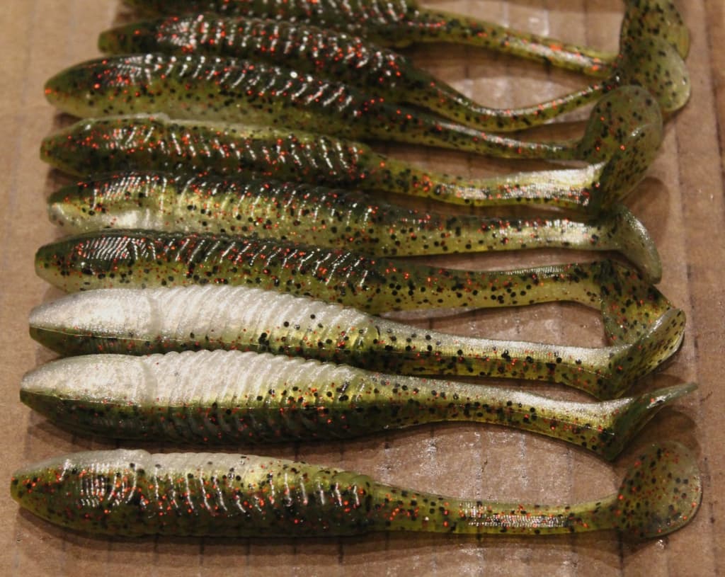 5" Swim Minnow Watermelon Red Ghost Paddle Tail Swimbait Trailer for A Rig 50 pk - Image 2