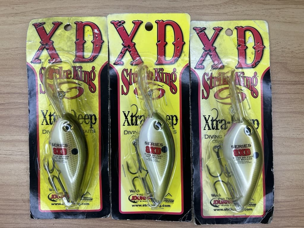 Strike King (Lot Of 3) 8XD Pro-Model Series Deep Diving Crankbaits Free Shipping - Image 1
