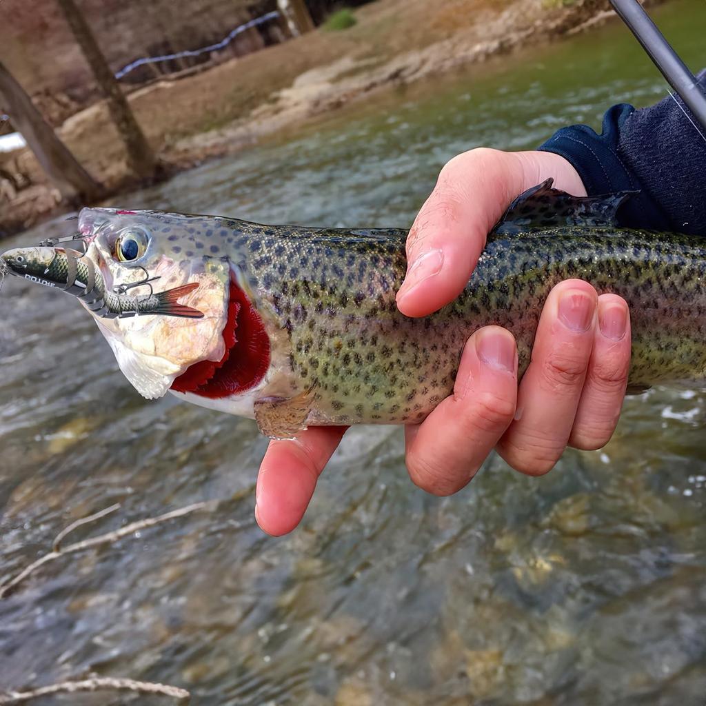 Bass Fishing Lures, Lifelike Jointed Swimbait for Bass Trout Walleye Crappie ... - Image 7