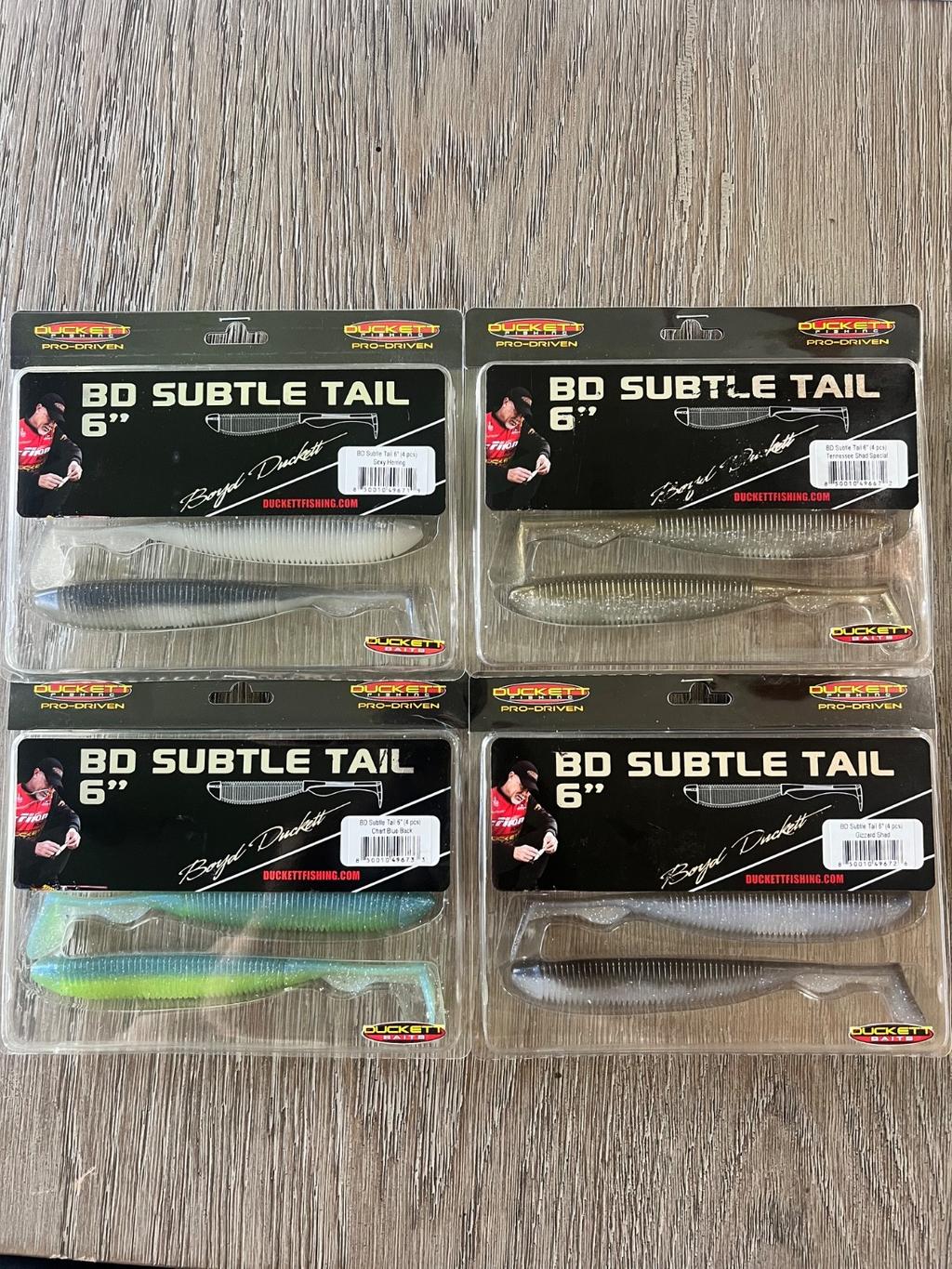 Duckett BD Subtle Tail 6inch Soft Plastic Swimbaits - 4 PACK FISHING LURE BUNDLE - Image 1