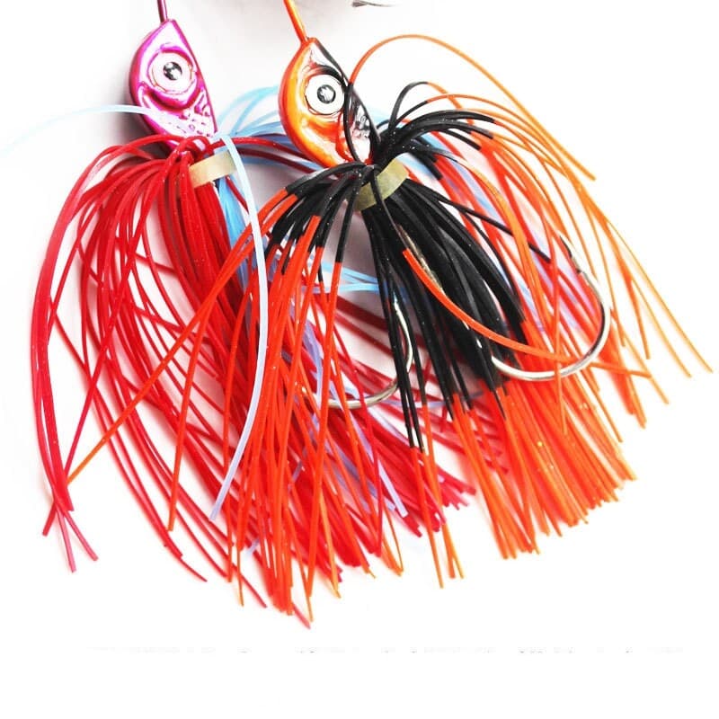 5 PCS/Lot Spinnerbait Jig Head Rubber Skirt Fishing Lure Pike Bass Spinner Bait - Image 3