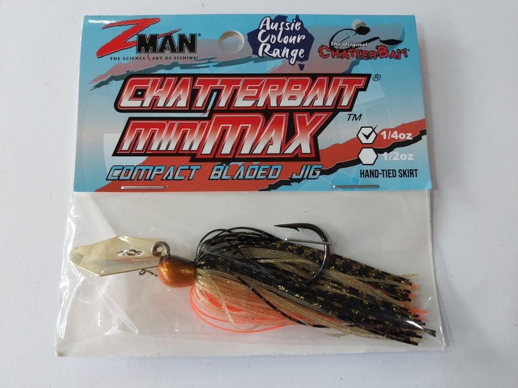 ZMan Chatterbait Mini Max 1/4oz Goldlockz Fishing Lure - Image 1