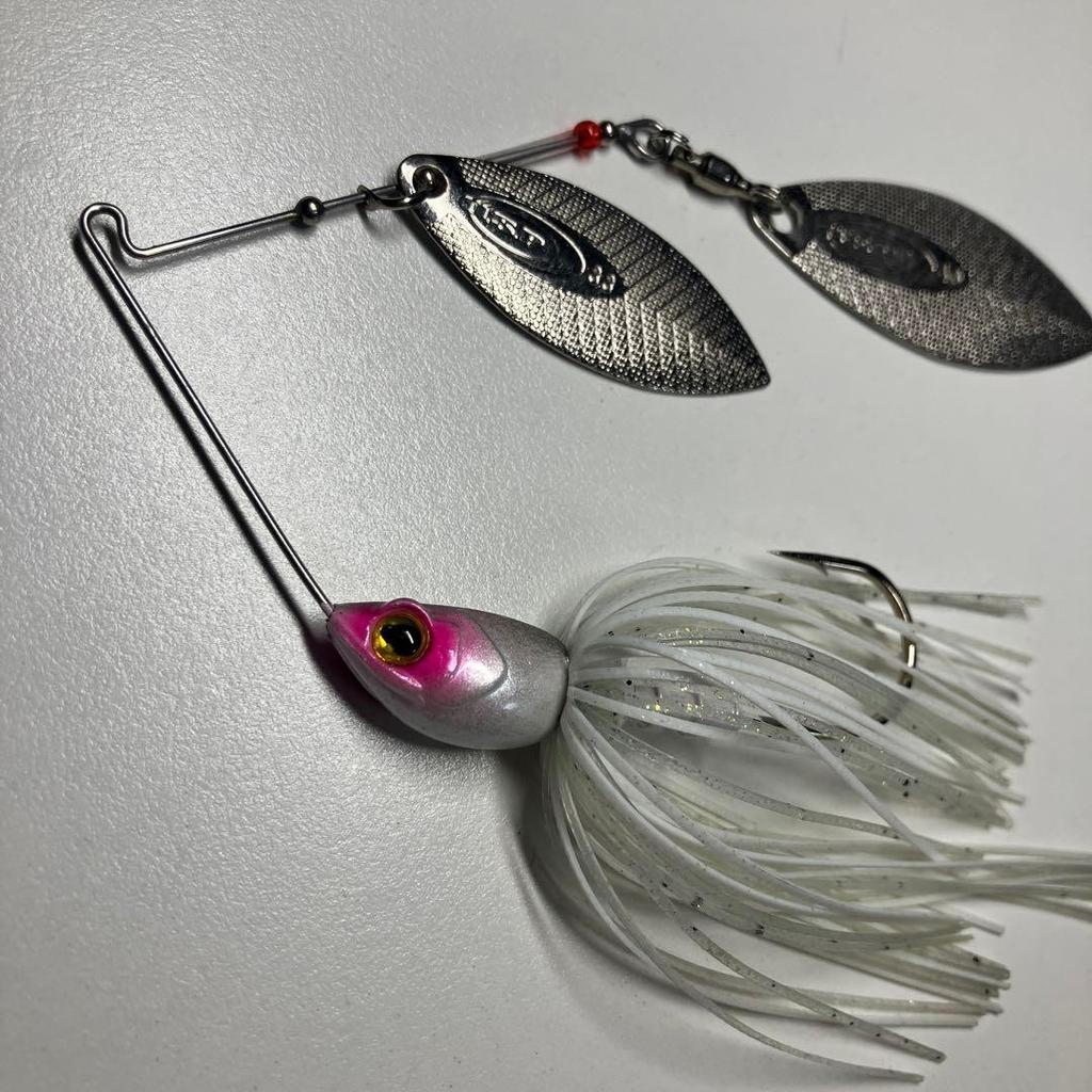 OSP High Pitcher MAX white spinnerbait by Namiki and Kawamura, Beeble - Image 3
