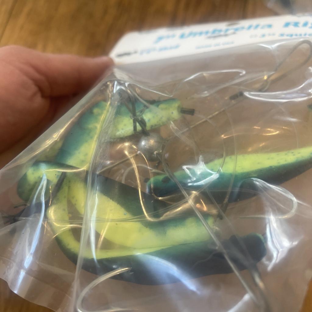 7” Umbrella Rig 4 Arm With 4” Shad (5) Green Chart.New In Package McKala Fishin - Image 4