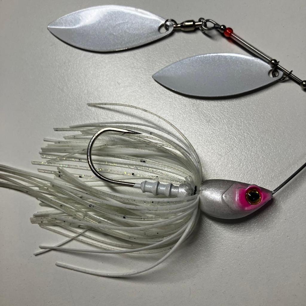 OSP High Pitcher MAX white spinnerbait by Namiki and Kawamura, Beeble - Image 5