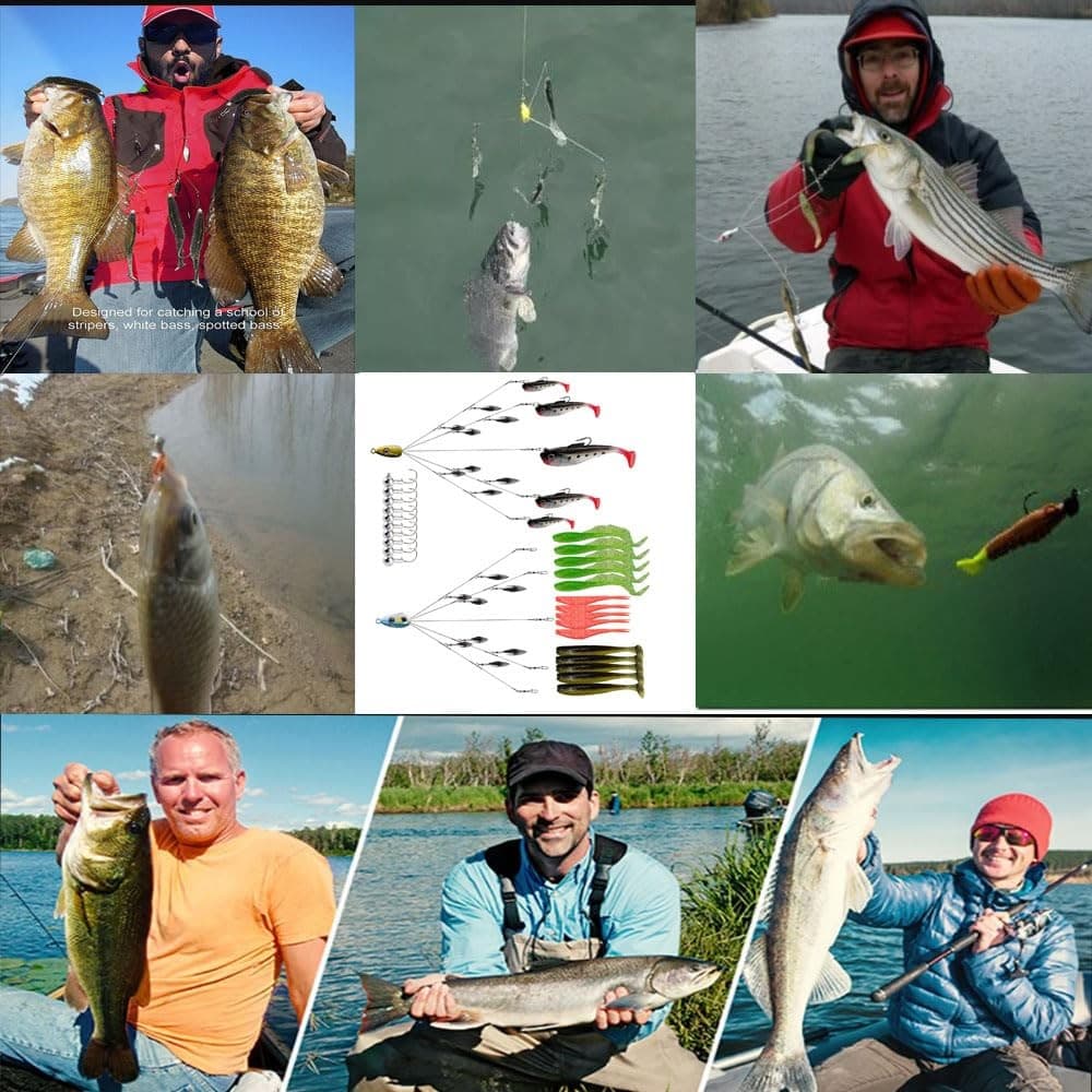 Alabama Rig Kit 5 Arms Alabama Umbrella Rig Bass Fishing Kit a Rig Fishing Lu... - Image 5