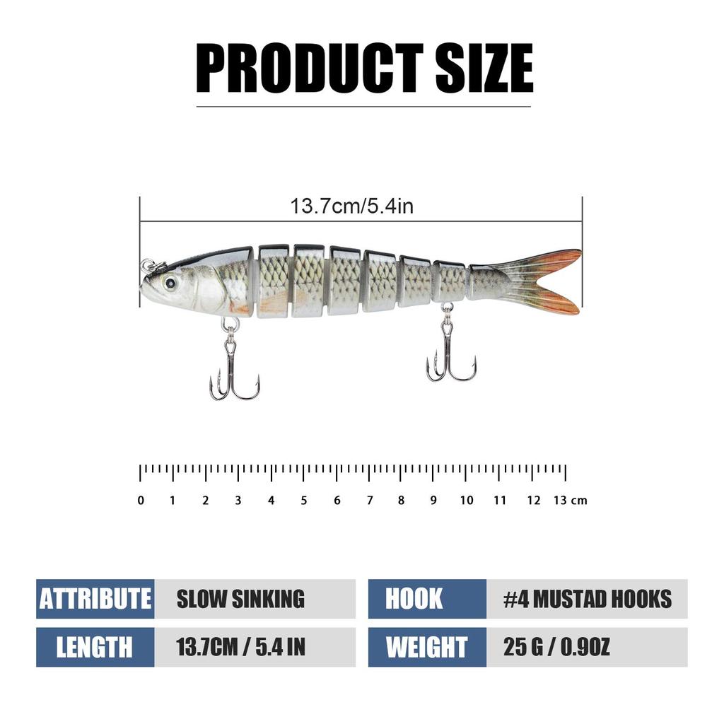 TRUSCEND Easy Catch Swimmax Fishing Lure: Noisy, Vibrating, Segmented Swimbait - Image 2