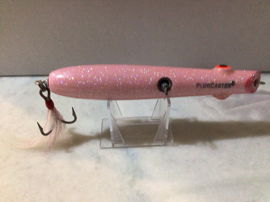 Plugcaster Pencil Poppers. Lot of 3. Saltwater Lures. Pink. New & Used. - Image 8