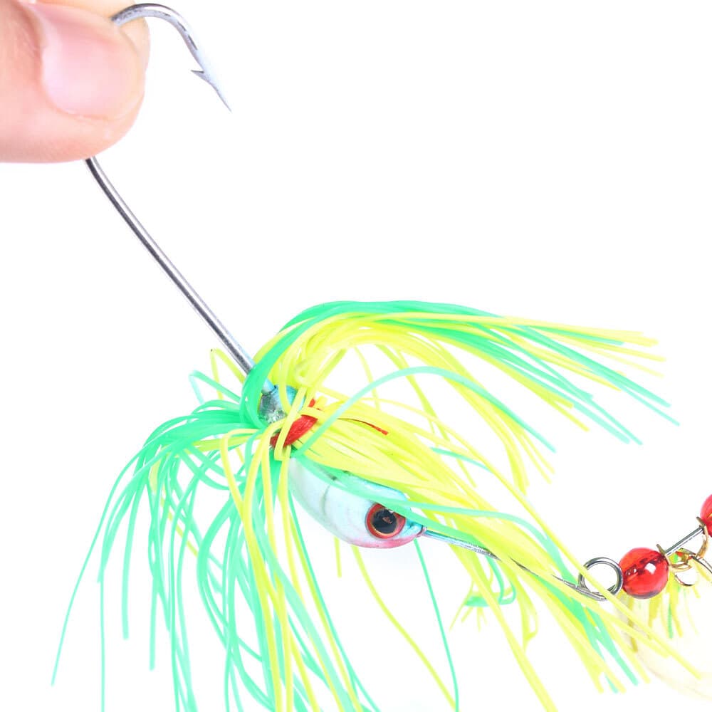 4PCS Spinnerbait Fishing Lure Buzzbait 19g Blade Bait Spoon Rubber Skirt Bass - Image 5