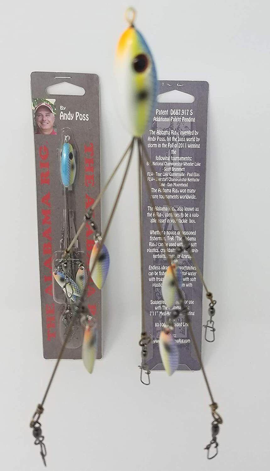 (2) The Alabama Rig Original Andy Poss A-Rig Sexy Shad Brand New In Pack - Image 1