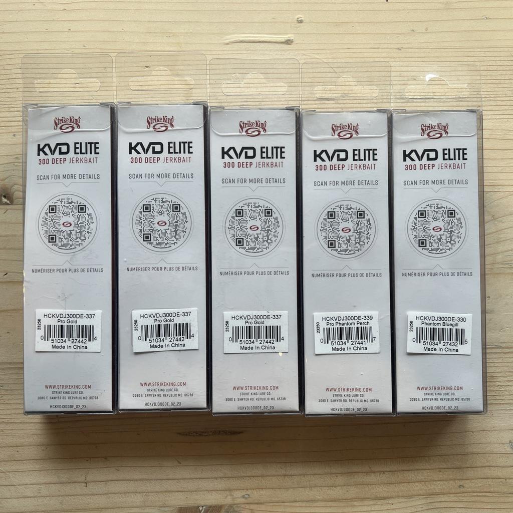 Lot of 5 STRIKE KING KVD ELITE 300 JERKBAIT - Image 3