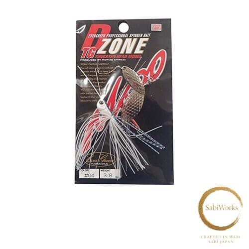 New Evergreen #04 Spinnerbait D-Zone TG Double Willow Leaf 3/8 oz Super White - Image 1