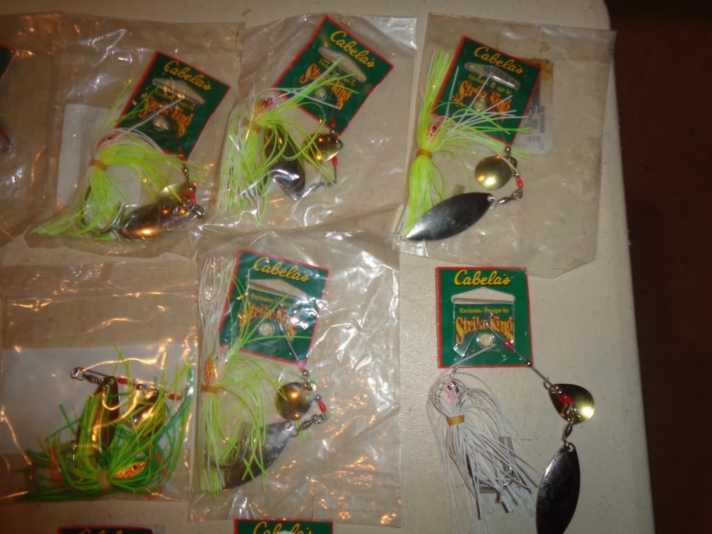 10 Cabela's STRIKE KING SPINNERBAIT 3/8OZ., CR38CW-45SG gold, CA38CW-12GS silver - Image 3