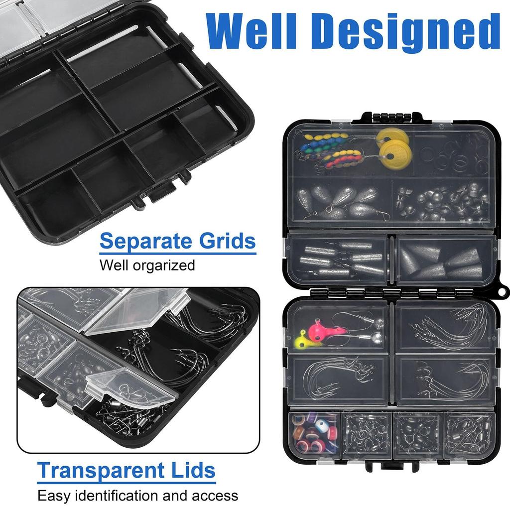 Fishing Accessories Fishing Tackle Box with Tackle Included Fishing Hooks Bob... - Image 5