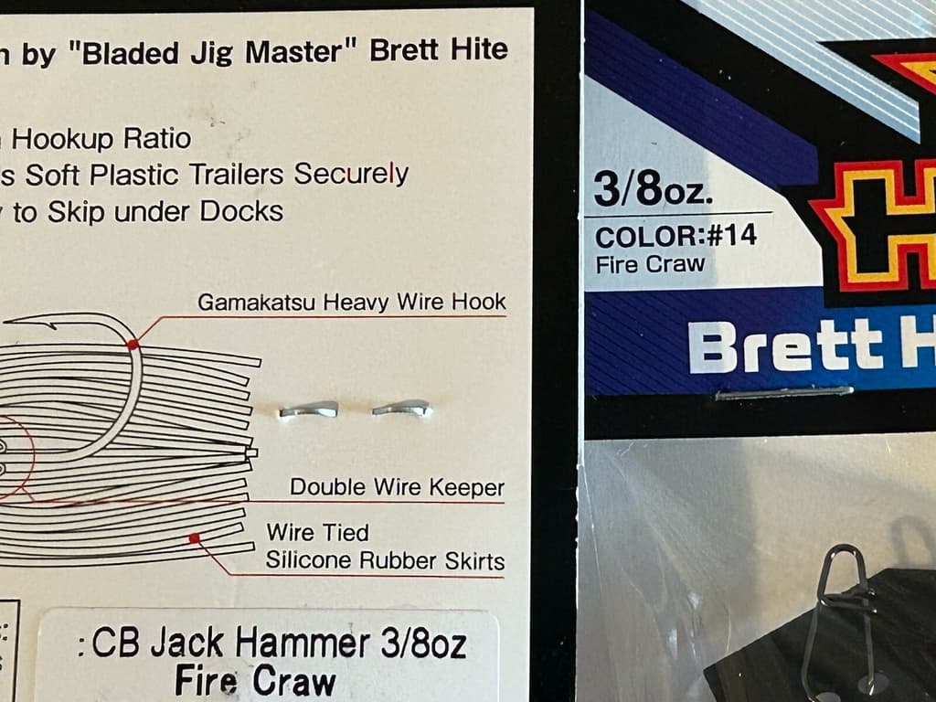 LOT OF 4  Z-Man Jack Hammer Chatterbait 3/8 Oz Fire Craw COLOR TACKLE BOX FIND - Image 3