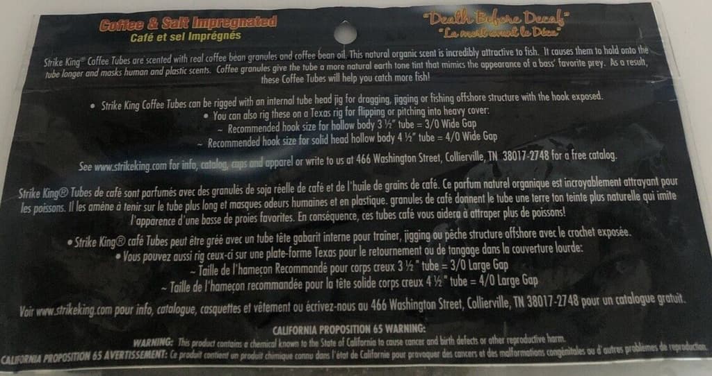 Strike King CT2.75-834 Coffee Flip N Tube FAT TUBEBait 2.75"-1ea 9pk-NEW-SHIP24H - Image 7