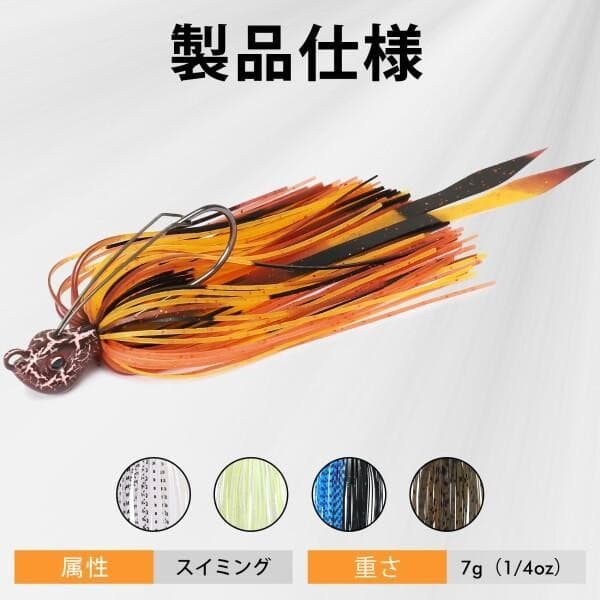 Spinnerbait Buzzbait Set of 5 with BKK hook Lure Fishing Aging Saltwater - Image 7